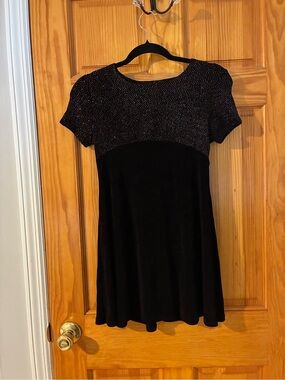 Sparkle Bodice RMLA Vintage Black Short Sleeve Girls' Dress